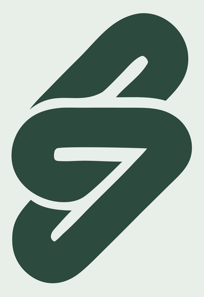 Monoline S-Shape Padlock Logo #e8efe9/#2d4a3e