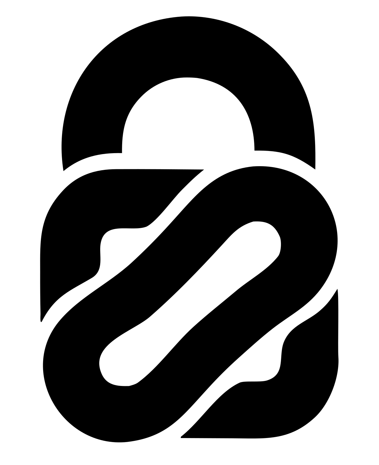 Monoline Padlock Edit Mark #ffffff/#000000