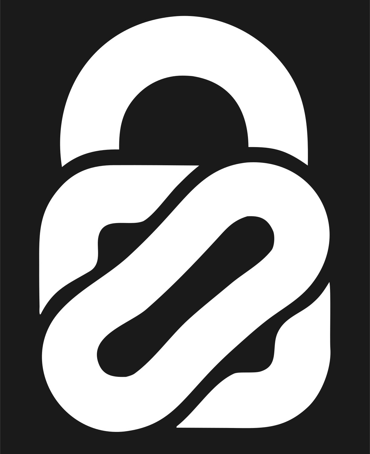 Monoline Padlock Edit Mark #1a1a1a/#ffffff