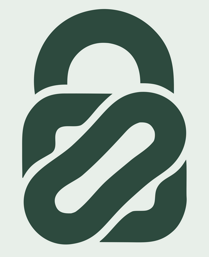 Monoline Padlock Edit Mark #e8efe9/#2d4a3e