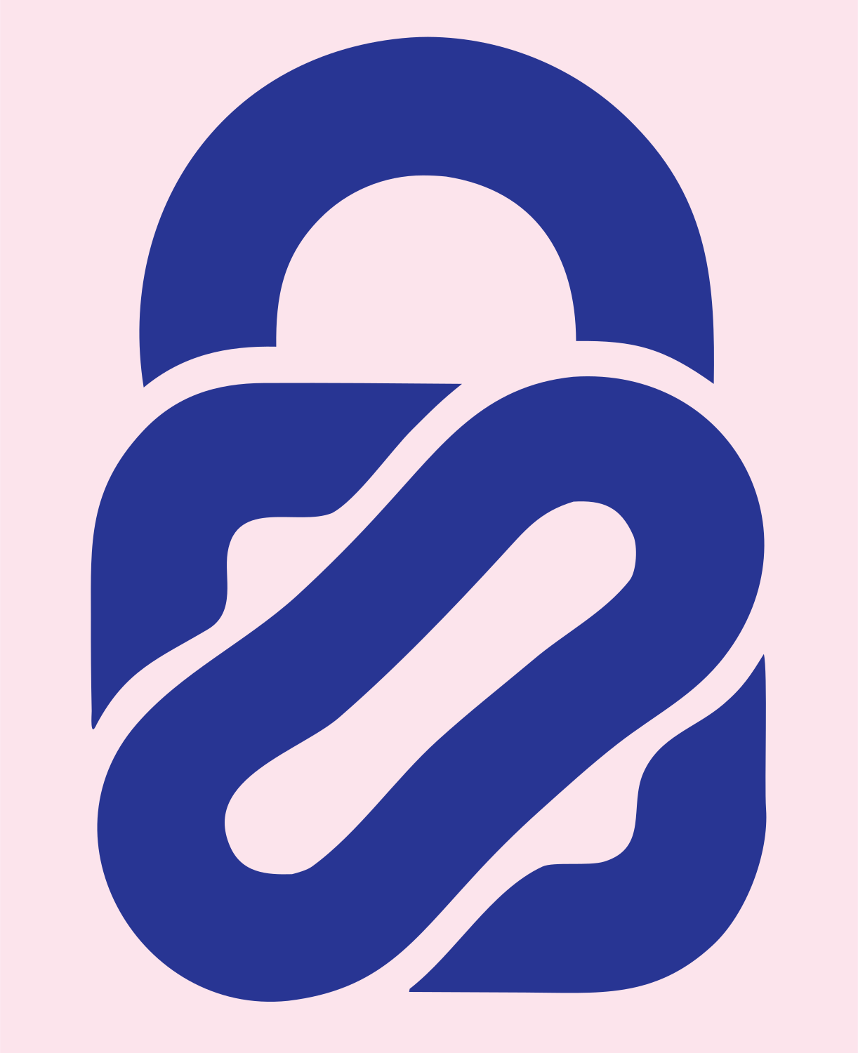 Monoline Padlock Edit Mark #fce4ec/#283593