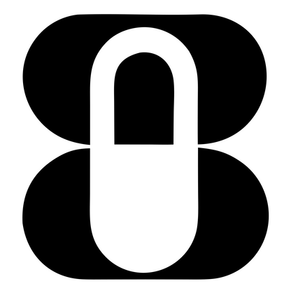 Negative Space Padlock Double Mark #ffffff/#000000