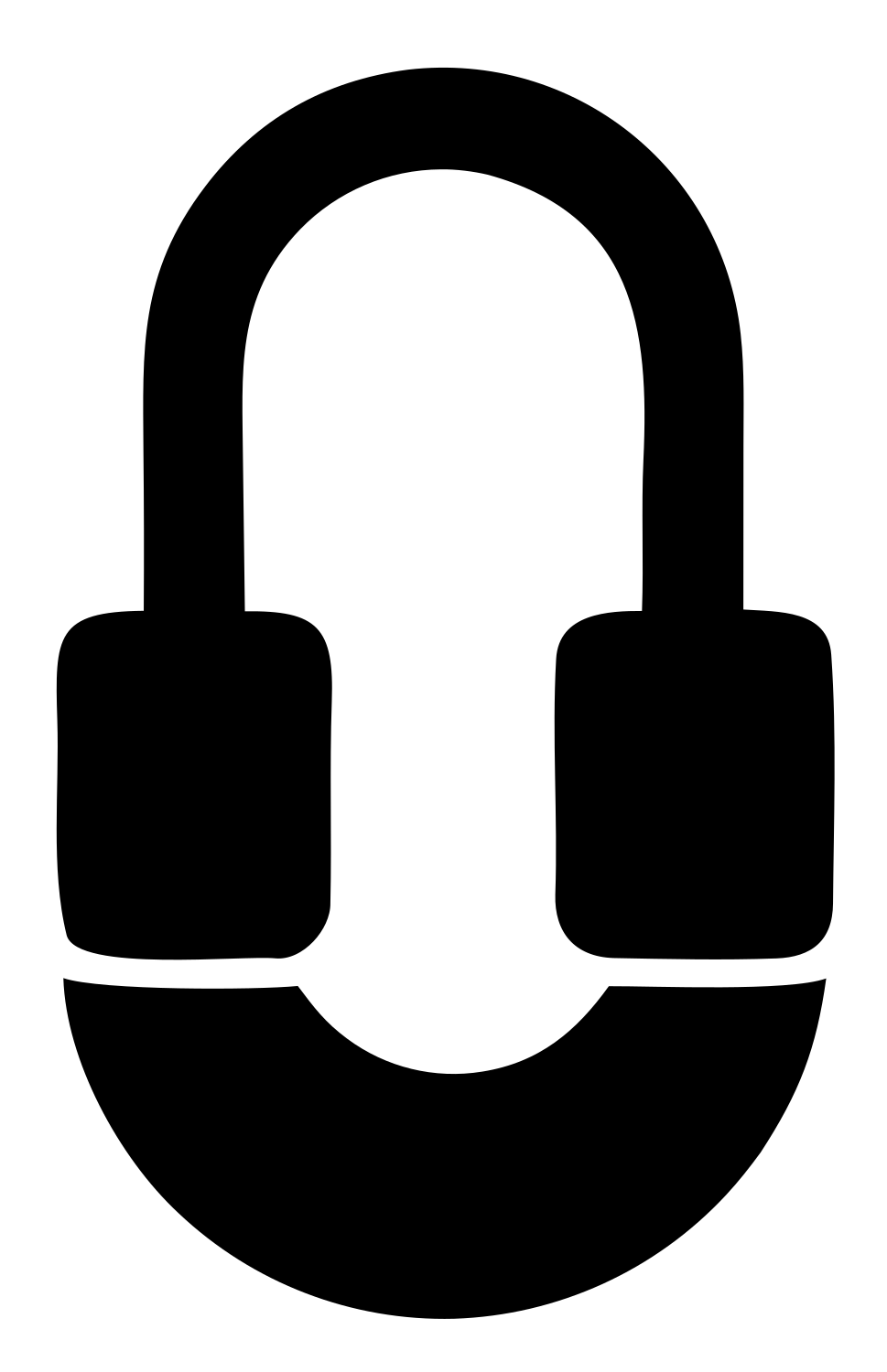 Blocky Padlock Shackle Icon #ffffff/#000000