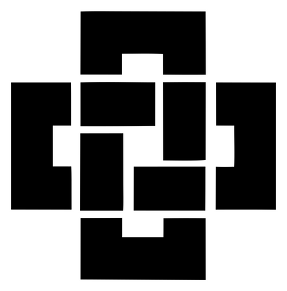 Blocky Padlock Grid Mark #ffffff/#000000