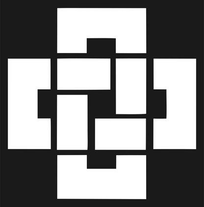 Blocky Padlock Grid Mark #1a1a1a/#ffffff