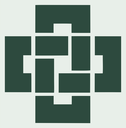 Blocky Padlock Grid Mark #e8efe9/#2d4a3e