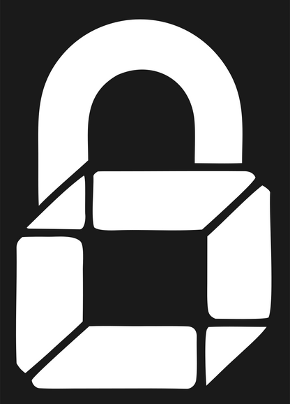 Heavy Padlock Cube Logo #1a1a1a/#ffffff
