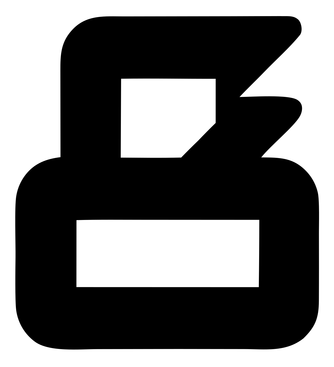 Blocky Padlock Lightning Bolt Badge #ffffff/#000000