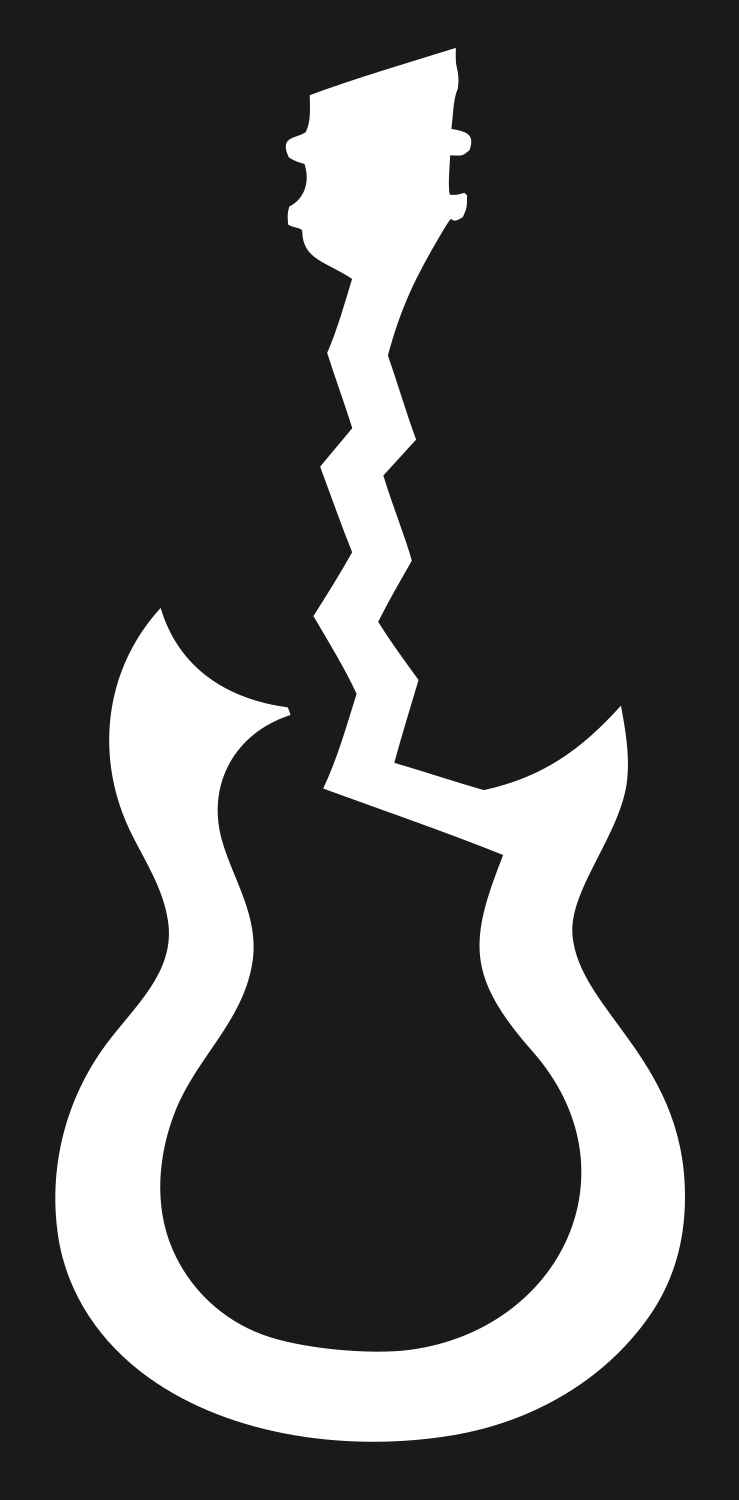 Broken Electric Guitar Mark #1a1a1a/#ffffff