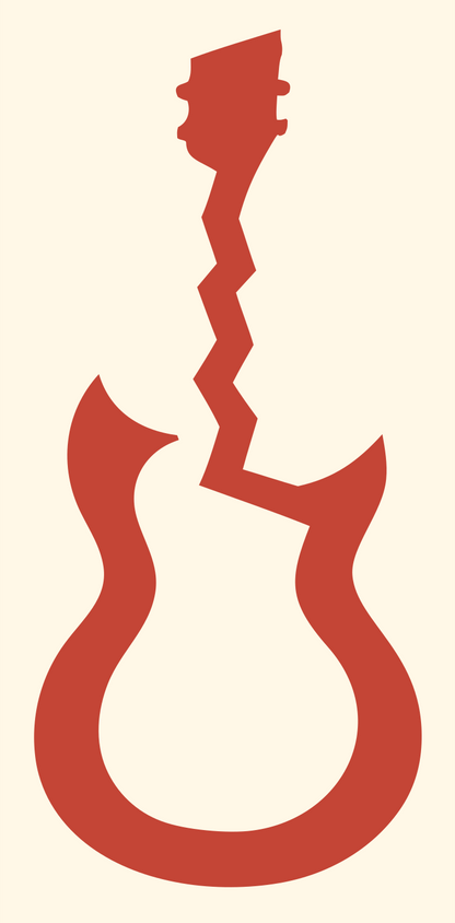 Broken Electric Guitar Mark #fff8e7/#c44536