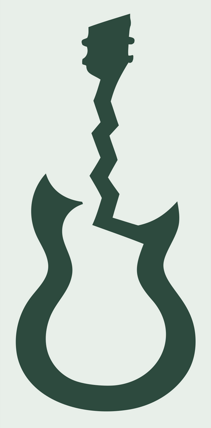 Broken Electric Guitar Mark #e8efe9/#2d4a3e