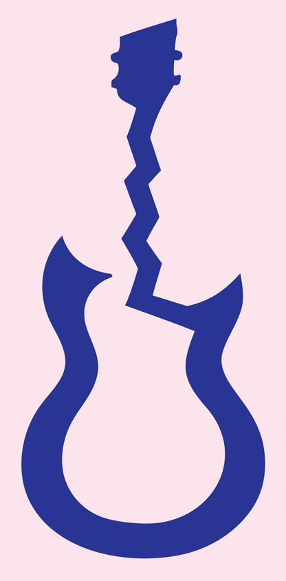 Broken Electric Guitar Mark #fce4ec/#283593