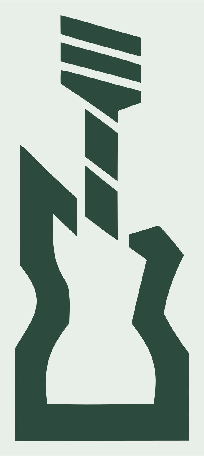 Bold Electric Guitar Crest #e8efe9/#2d4a3e
