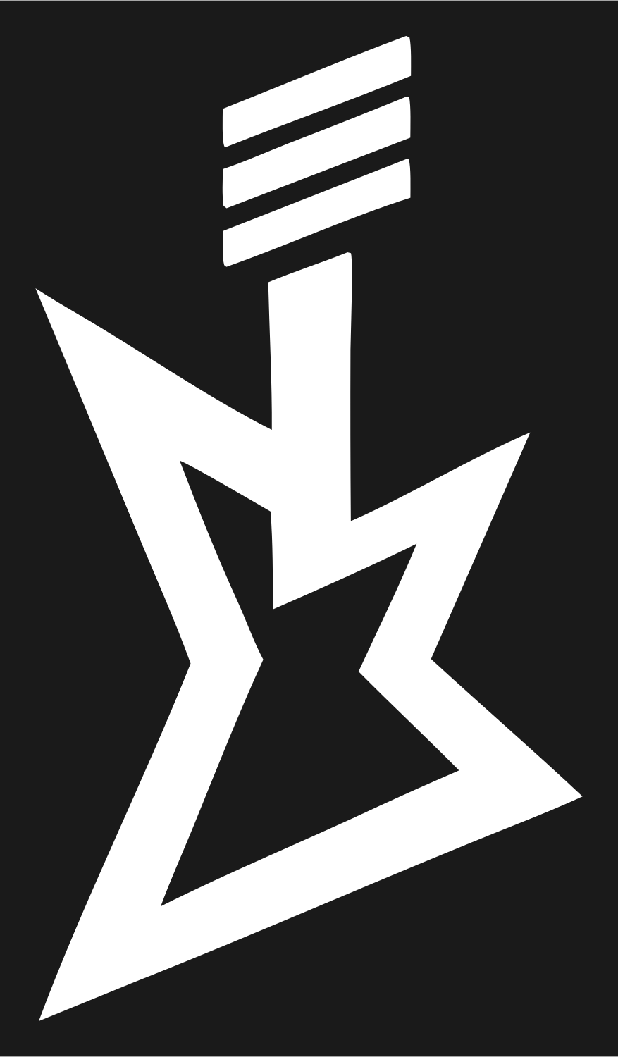 Bold Flying V Guitar Badge #1a1a1a/#ffffff