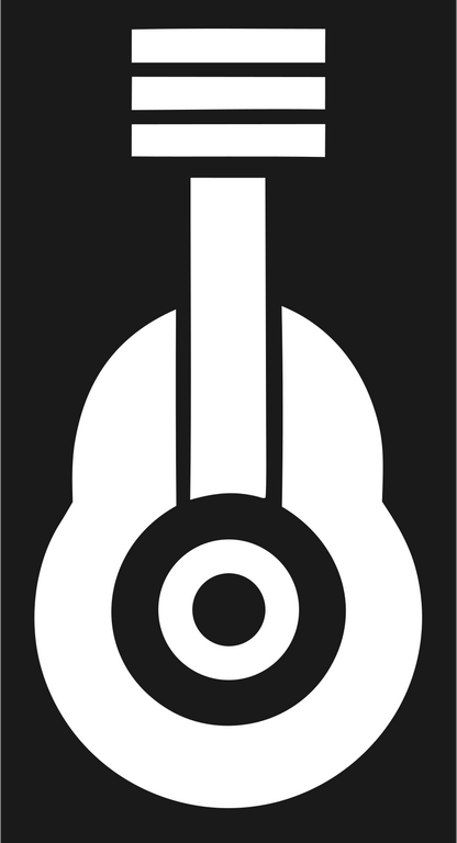 Bold Guitar Soundhole Badge #1a1a1a/#ffffff