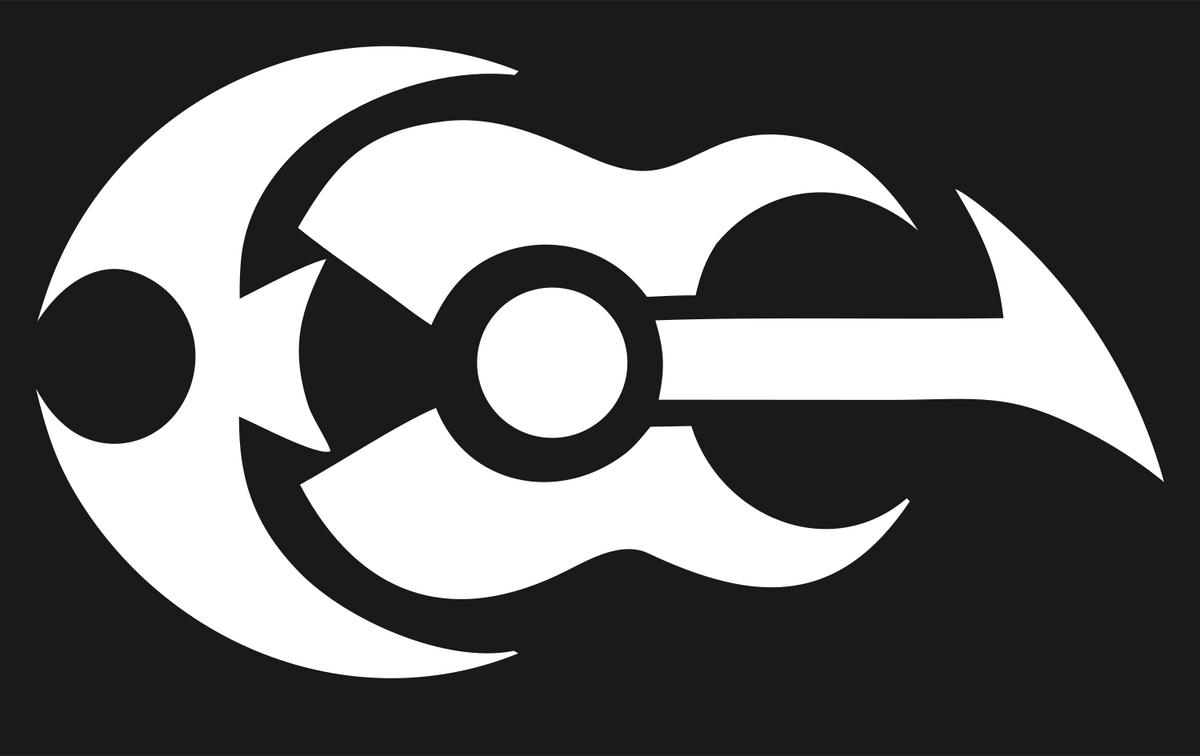 Crescent Moon Guitar Emblem #1a1a1a/#ffffff