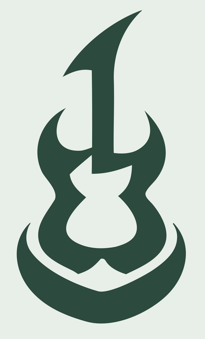Tribal Guitar Body Mark #e8efe9/#2d4a3e