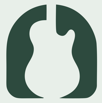 Negative Space Guitar Arch Mark #e8efe9/#2d4a3e