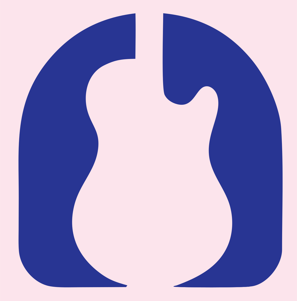 Negative Space Guitar Arch Mark #fce4ec/#283593