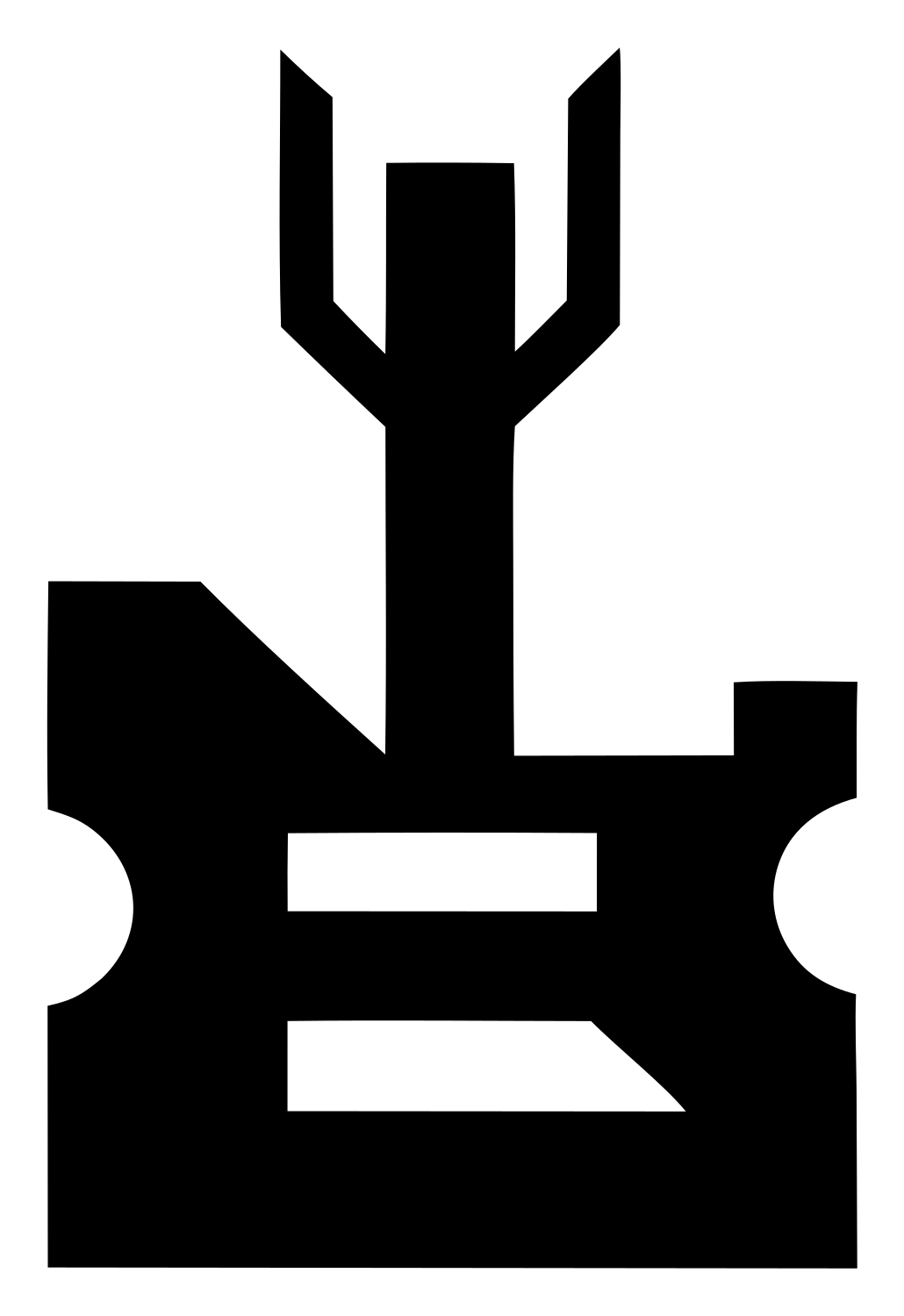 Heavy Electric Guitar Tuner Mark #ffffff/#000000