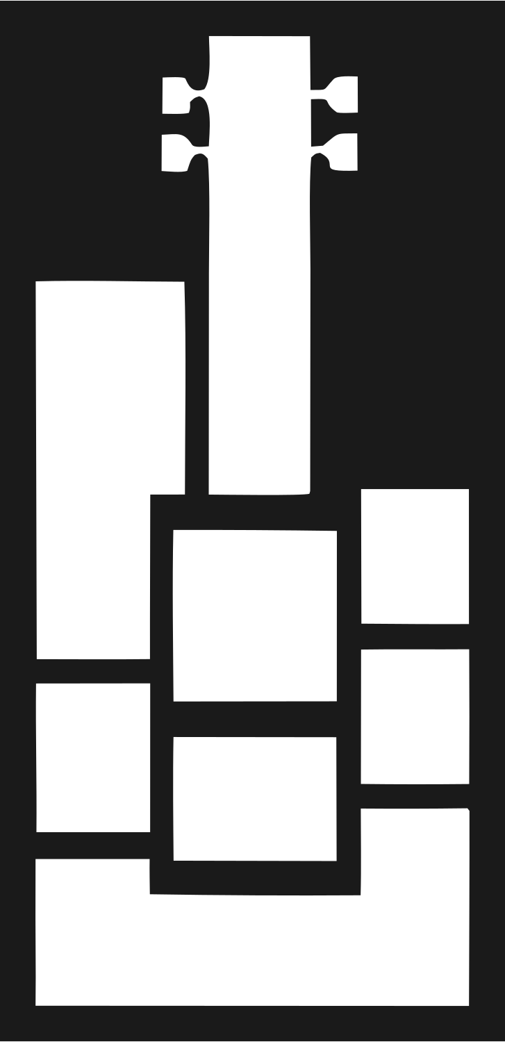 Blocky Guitar Body Mark #1a1a1a/#ffffff