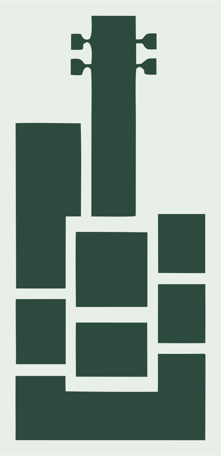 Blocky Guitar Body Mark #e8efe9/#2d4a3e