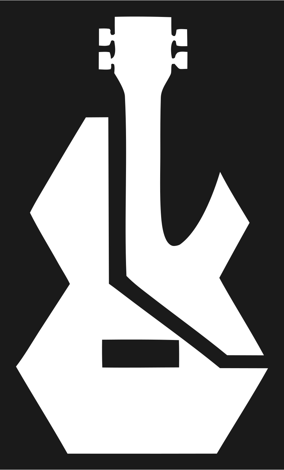 Heavy Angular Guitar Body Mark #1a1a1a/#ffffff