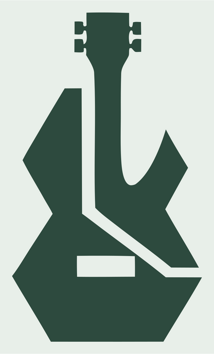 Heavy Angular Guitar Body Mark #e8efe9/#2d4a3e