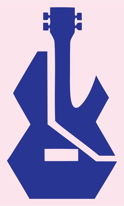 Heavy Angular Guitar Body Mark #fce4ec/#283593