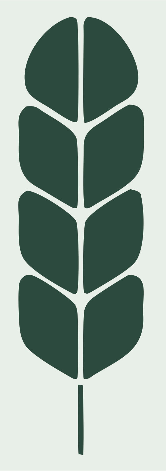 Bold Wheat Stalk Emblem #e8efe9/#2d4a3e
