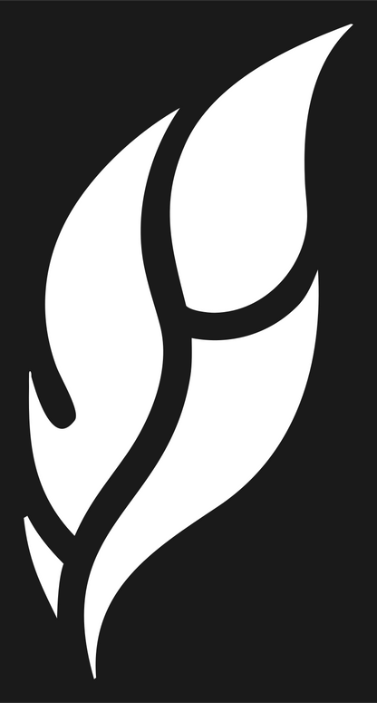 Bold Feather Quill Mark #1a1a1a/#ffffff
