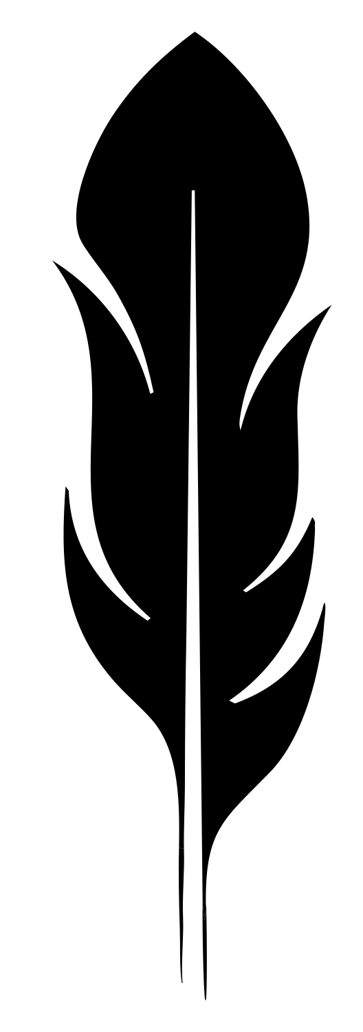 Bold Feather Plume Icon #ffffff/#000000