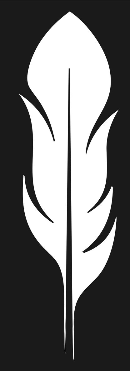 Bold Feather Plume Icon #1a1a1a/#ffffff