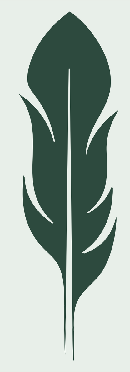 Bold Feather Plume Icon #e8efe9/#2d4a3e