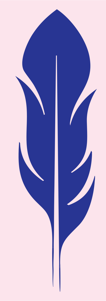 Bold Feather Plume Icon #fce4ec/#283593