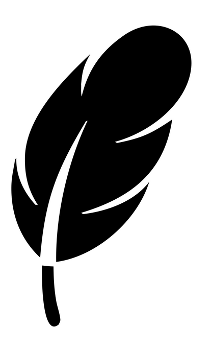 Bold Feather Crest #ffffff/#000000
