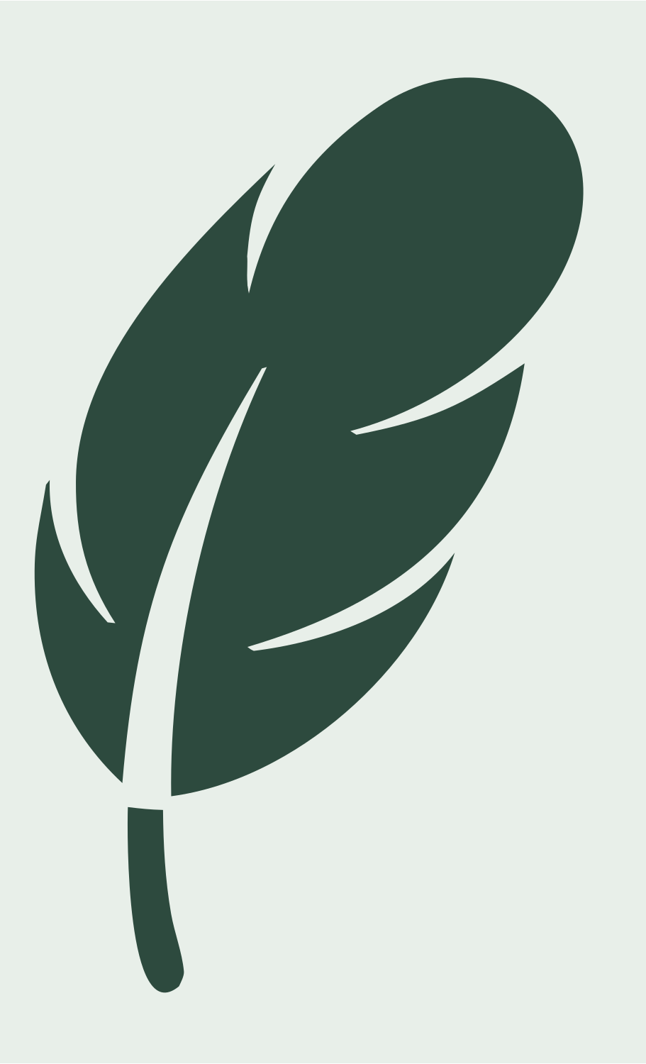 Bold Feather Crest #e8efe9/#2d4a3e