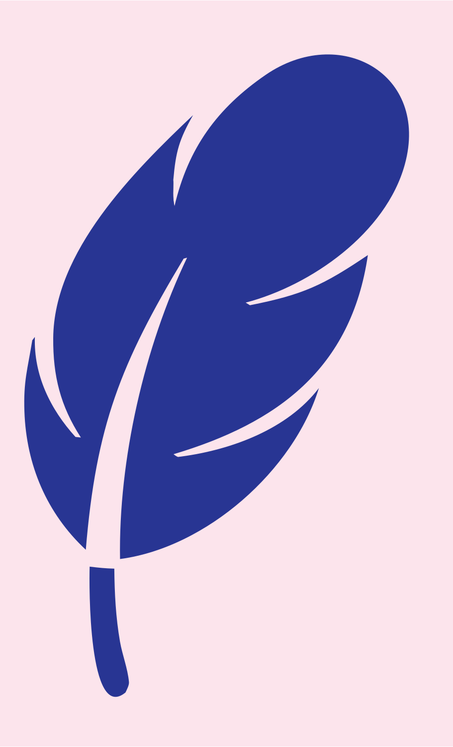 Bold Feather Crest #fce4ec/#283593