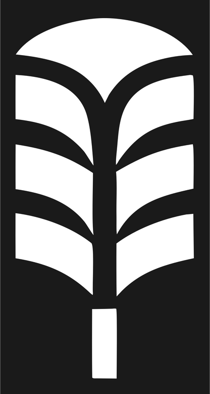 Bold Palm Feather Mark #1a1a1a/#ffffff