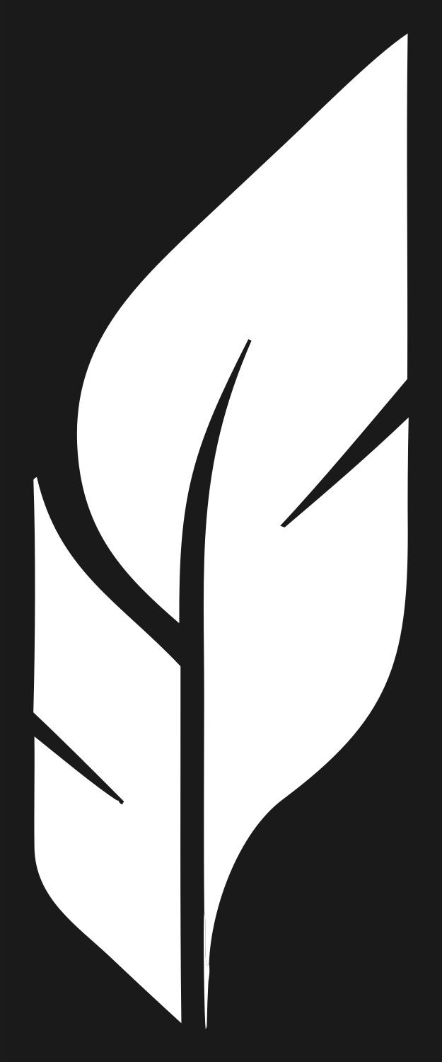 Layered Feather Split Logo #1a1a1a/#ffffff
