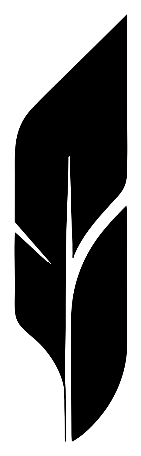 Solid Feather Quill Crest #ffffff/#000000