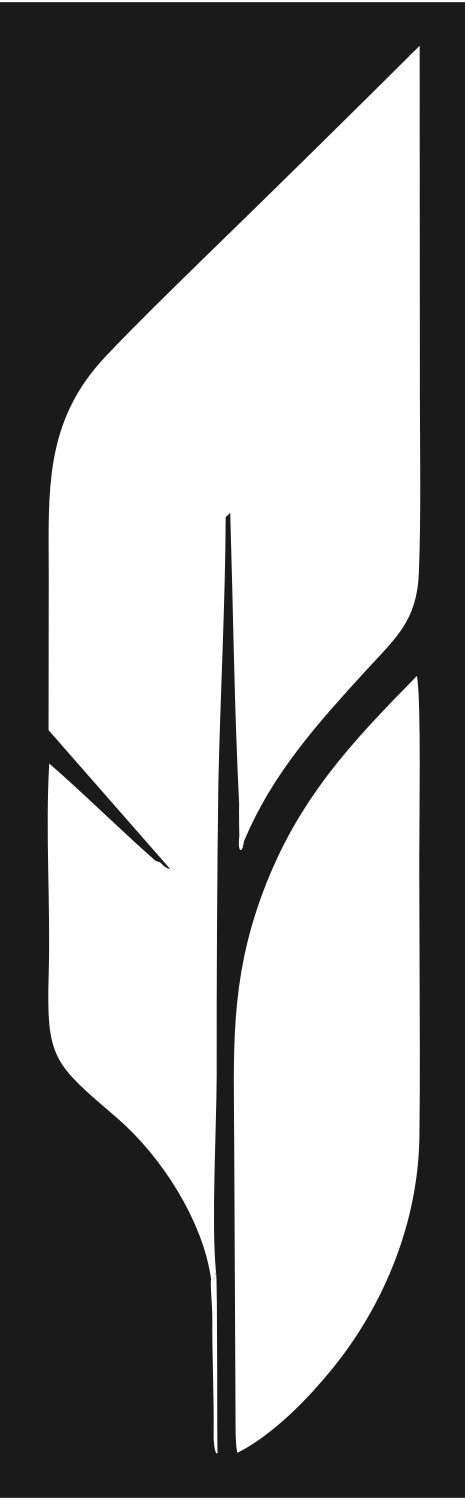 Solid Feather Quill Crest #1a1a1a/#ffffff