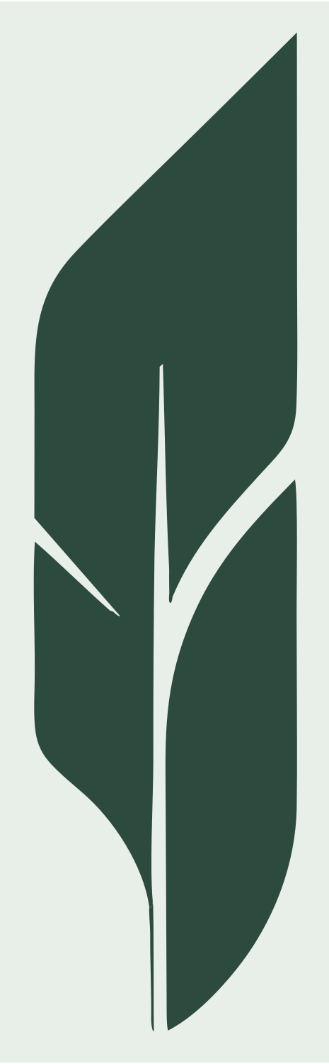 Solid Feather Quill Crest #e8efe9/#2d4a3e