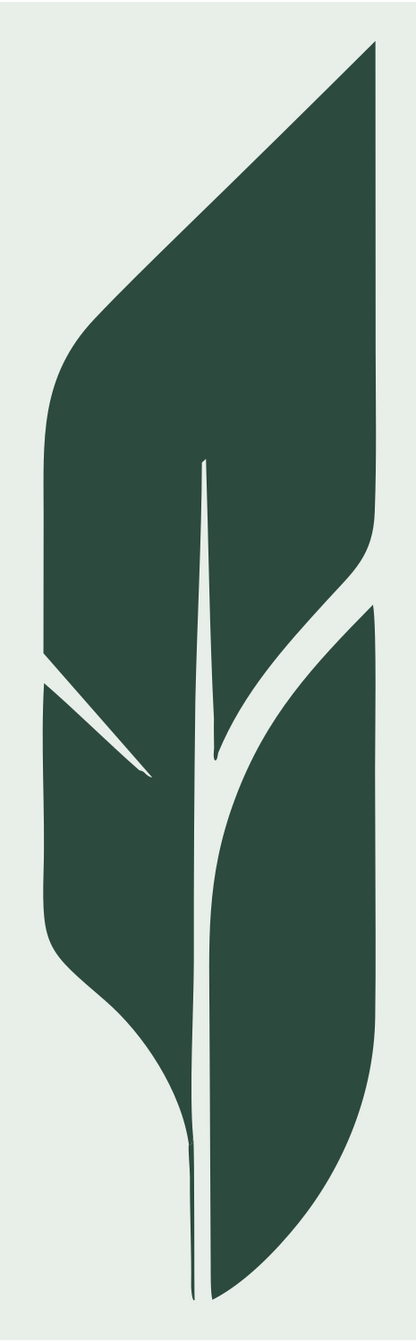 Solid Feather Quill Crest #e8efe9/#2d4a3e