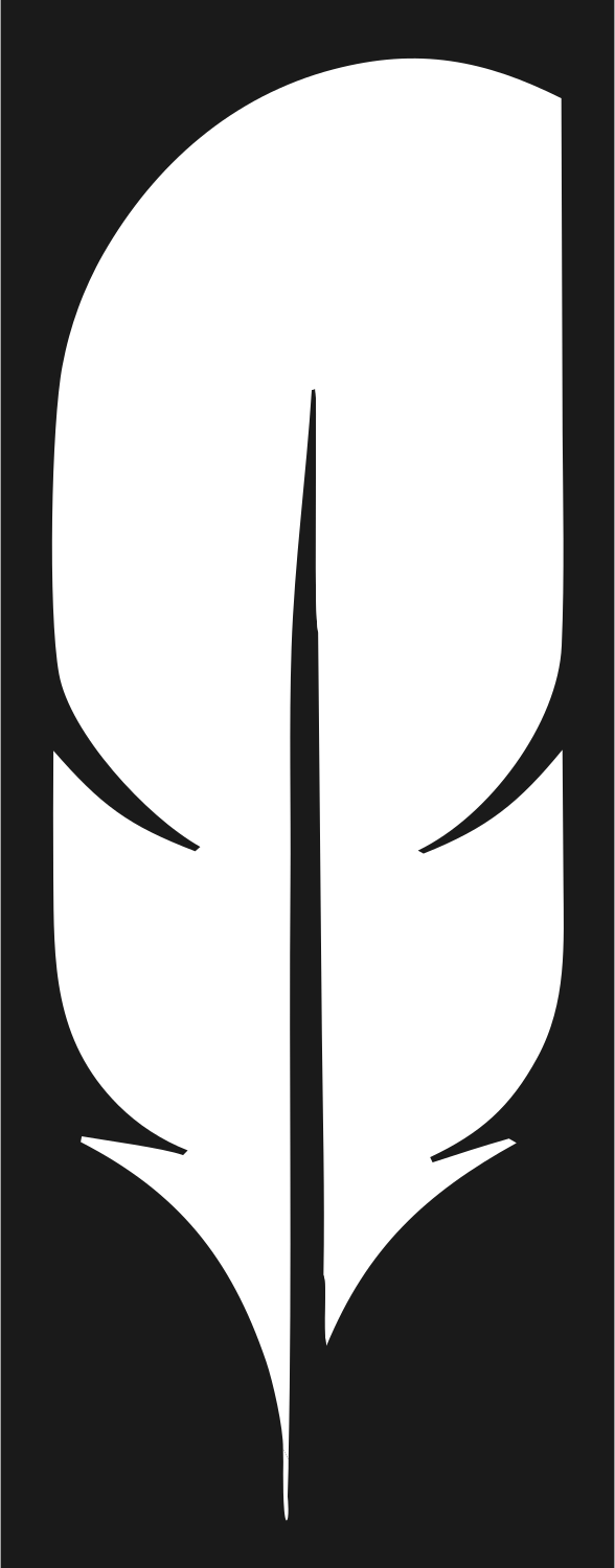 Minimal Feather Silhouette Mark #1a1a1a/#ffffff