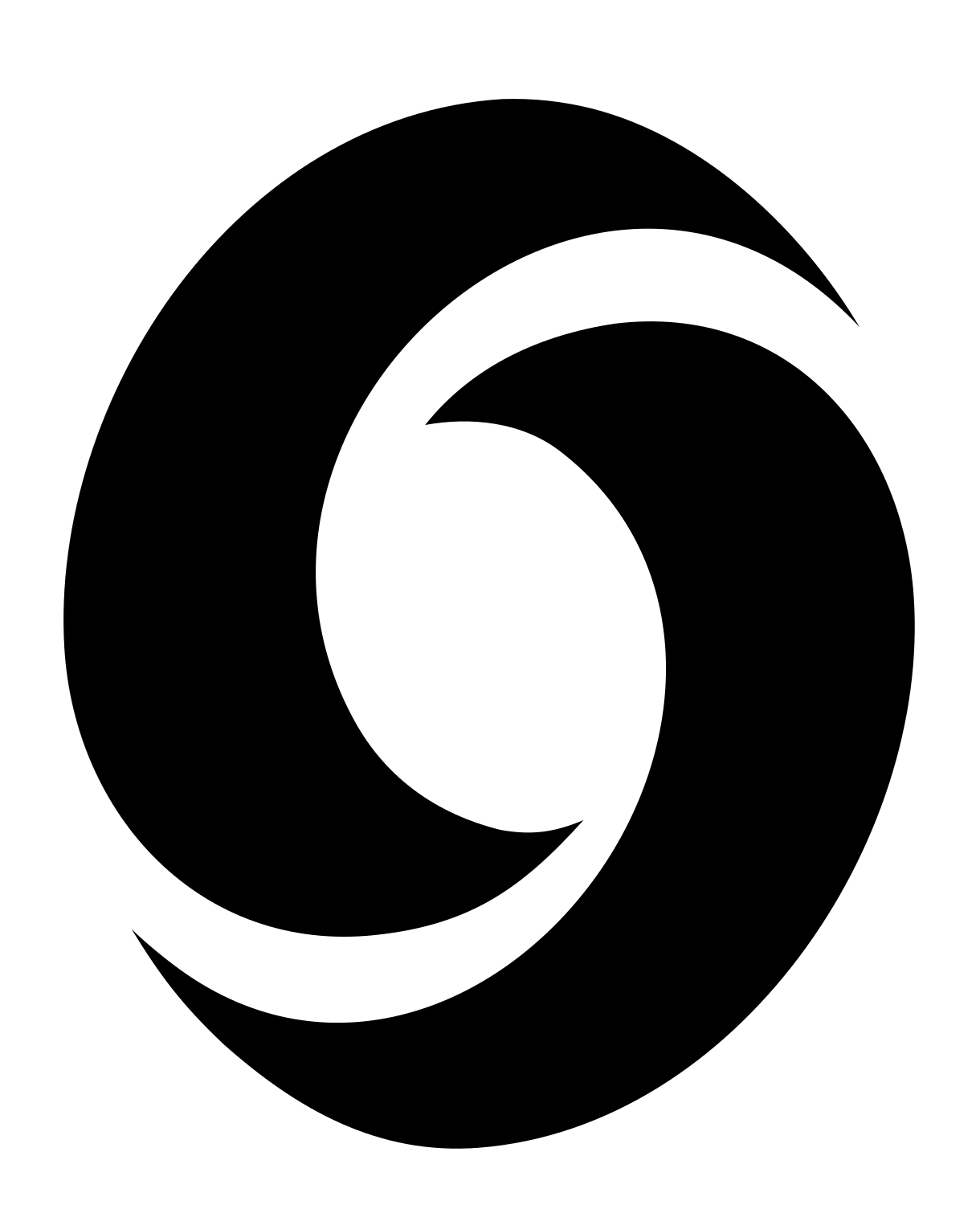 Spiral Feather Vortex Mark #ffffff/#000000