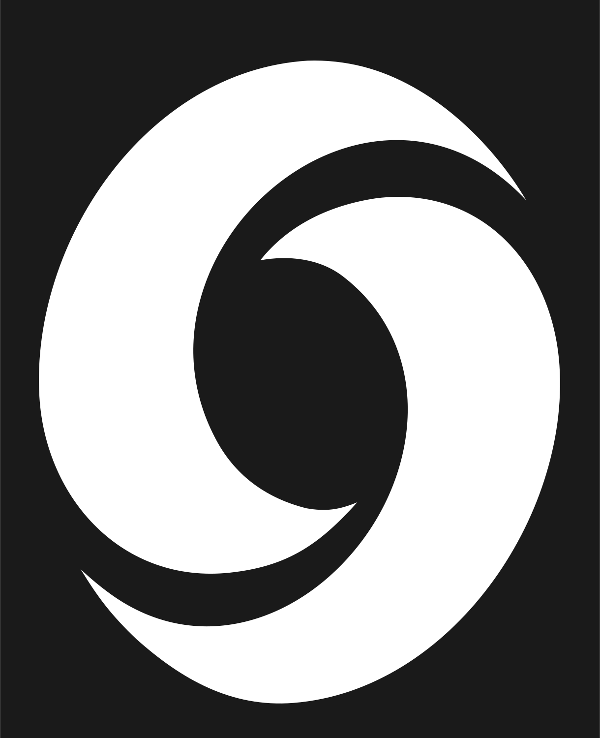 Spiral Feather Vortex Mark #1a1a1a/#ffffff