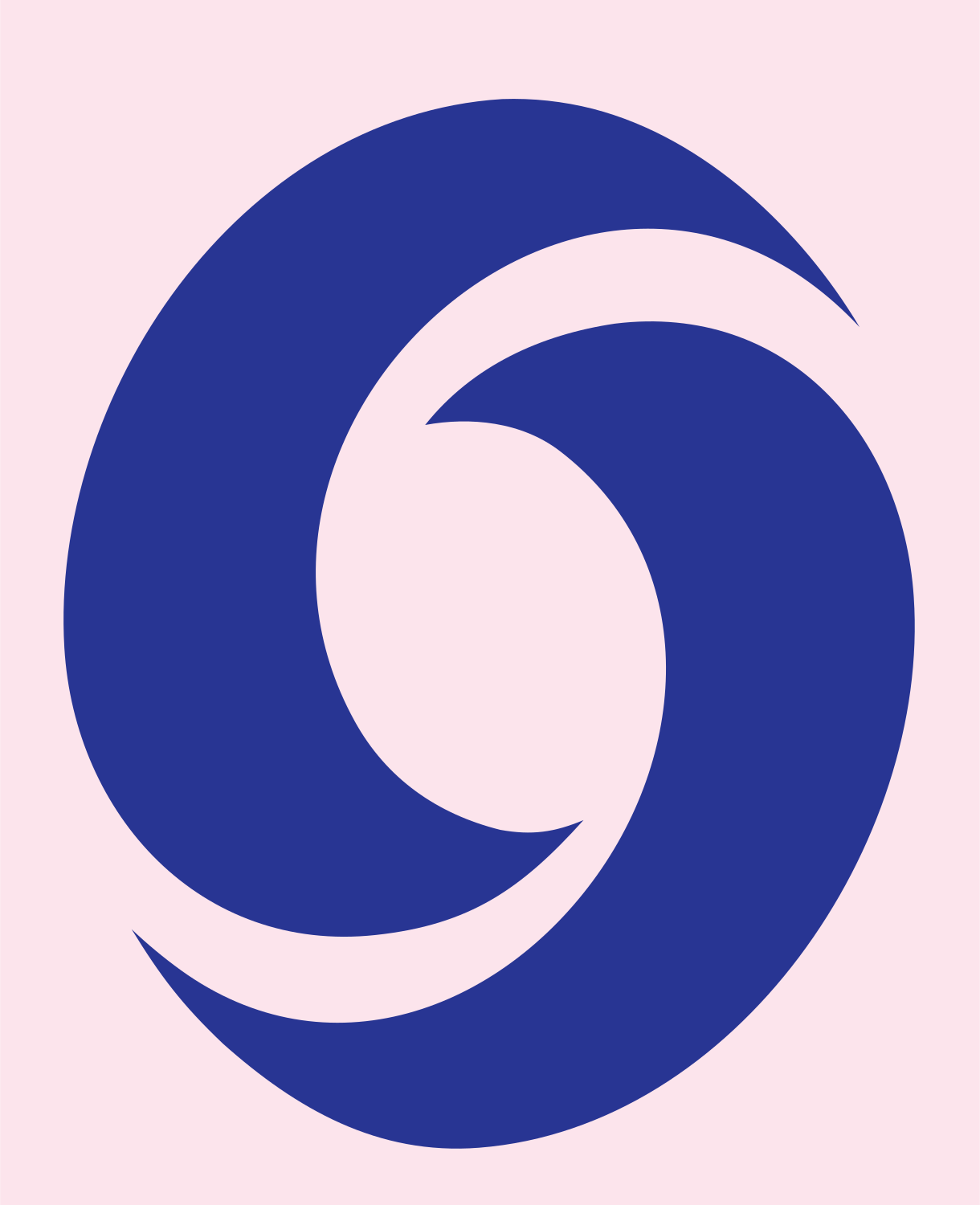 Spiral Feather Vortex Mark #fce4ec/#283593