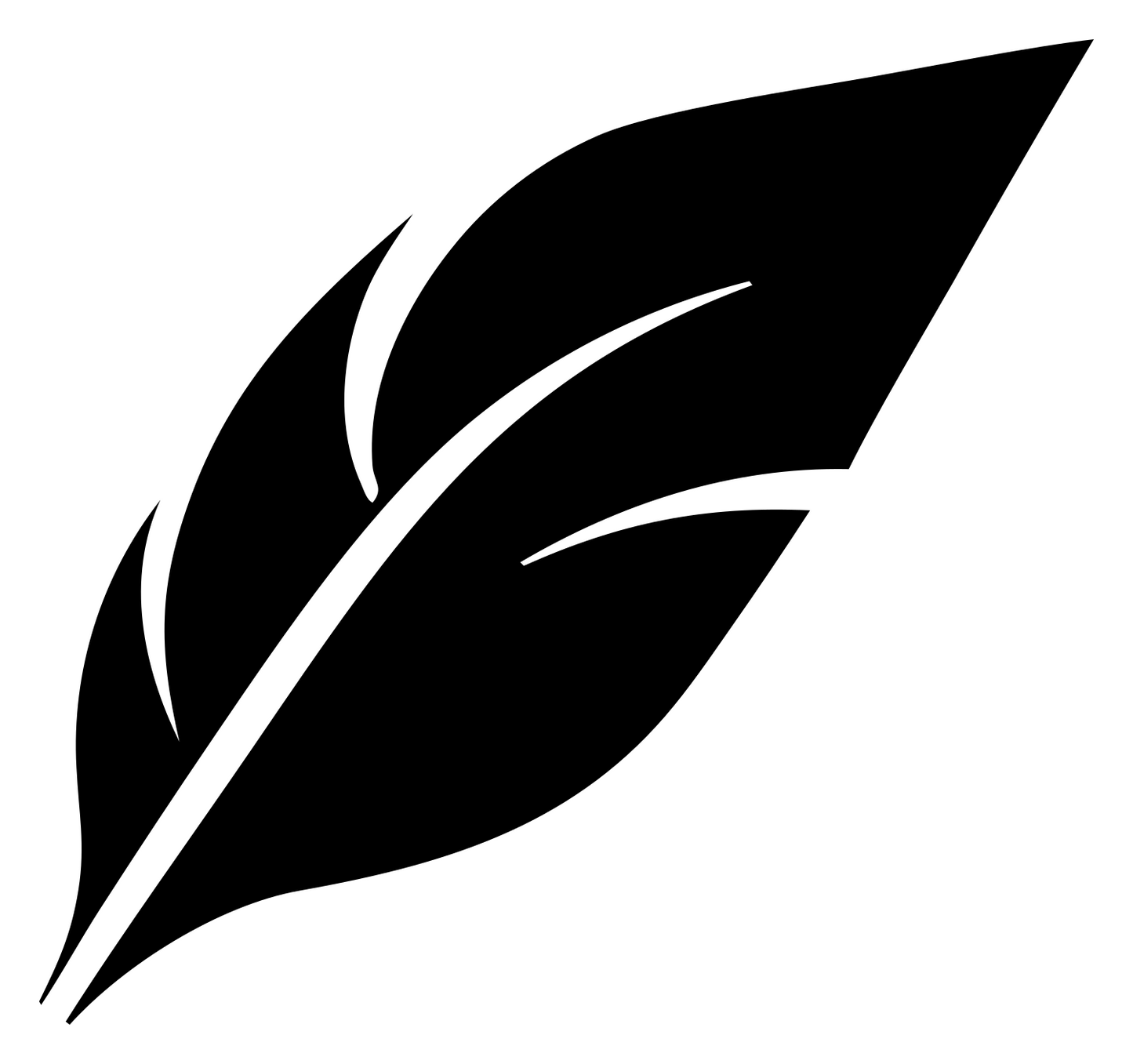 Bold Feather Wing Icon #ffffff/#000000