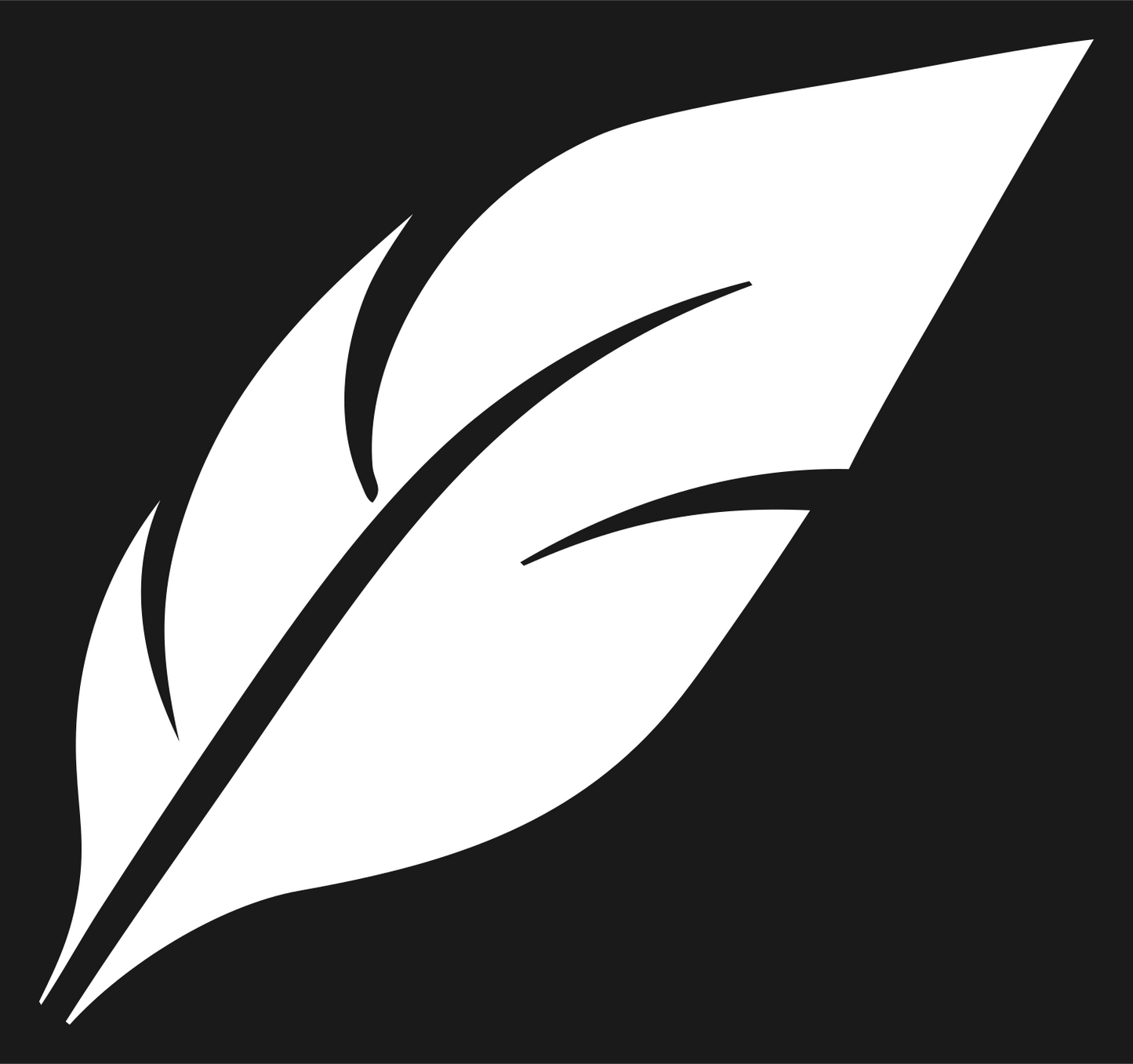 Bold Feather Wing Icon #1a1a1a/#ffffff